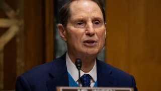 Senate Finance Committee Chairman Ron Wyden, D-Ore., speaks at a Senate Finance Committee hearing at the U.S. Capitol on Feb. 25, 2021.