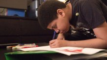 Jake Bradshaw started drawing a superhero modeled off himself when his dad, Led Bradshaw, began incorporating art therapy into his daily routines.