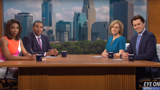 "Saturday Night Live" cast members Ego Nwodim, Kenan Thompson, Kate McKinnon and Alex Moffat (L-R) pictured on April 10, 2021.