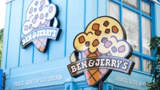 Ben & Jerry's ice cream shop in Movie World's Gold Coast.