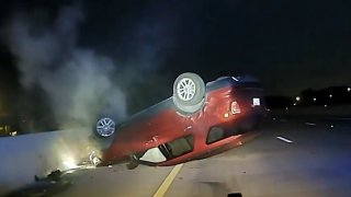 overturned car arkansas