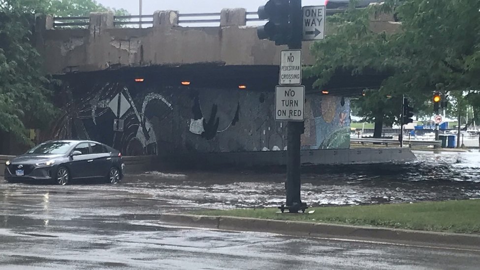 Chicago Flooding Inbound Eisenhower, Several Streets Closed For