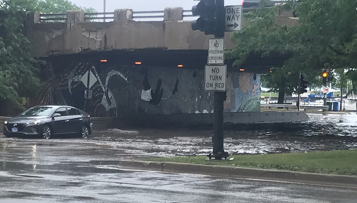 Chicago Flooding Inbound Eisenhower, Several Streets Closed For