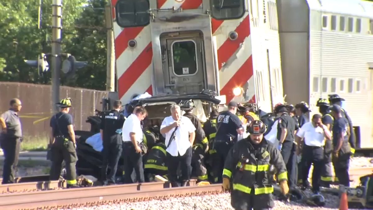 Witnesses Say Car Struck by Train in Chicago Drove Past Gates Metra