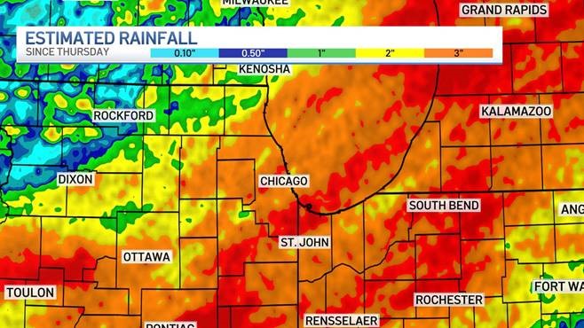 Chicago Weather Thunderstorms and Heavy Downpours Monday