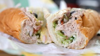 A tuna sandwich from Subway