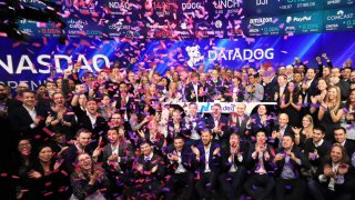 Celebration at the Nasdaq during the Datadog IPO, September 19, 2019.