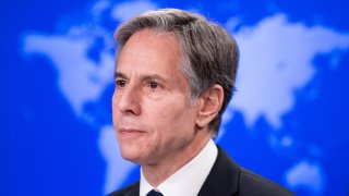 U.S. Secretary of State Antony Blinken speaks about refugee programs for Afghans who aided the U.S. during a briefing at the State Department in Washington, DC, U.S. August 2, 2021.