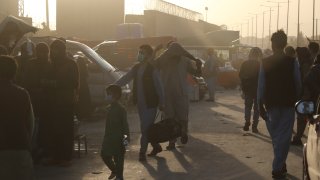 Evacuation at Hamid Karzai International Airport