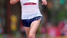 Galen Rupp of Team United States competes in the Men's Marathon Final on day sixteen of the Tokyo 2020 Olympic Games at Sapporo Odori Park on August 08, 2021 in Sapporo, Japan.