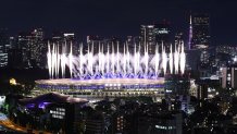 Fireworks are seen during the Closing Ceremony of the Tokyo 2020 Olympic Games at Olympic Stadium on Aug. 8, 2021 in Tokyo, Japan.