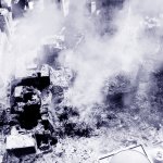 An aerial view of the 9/11 attacks on the World Trade Centre Site in New York, Sept. 11, 2001.