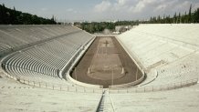 The Marble Stadium was built in Greece to host the first Olympic Games in 1896. (Photo by Jerry Cooke/Corbis via Getty Images)