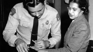 Rosa Parks fingerprinted by police
