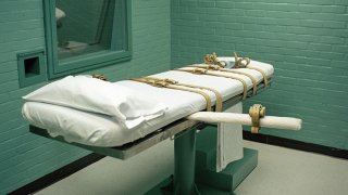 Death chamber gurney at the Huntsville prison in Texas. The State of Texas adopted lethal injection as a means of execution in 1977. The first lethal injection in the country was performed in the Huntsville death chamber on December 7, 1982. Since the execution of Charlie Brooks Jr., Texas has performed a total of 241 executions by lethal injection.The state of Texas executes more people than all of the other states combined.