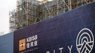 Kaisa Group Holdings Ltd.’s City Plaza development under construction in Shanghai, China, on Tuesday, Nov. 16, 2021.