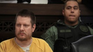 FILE - In this Jan. 18, 2019 file photo, former Chicago police Officer Jason Van Dyke, left, attends his sentencing hearing at the Leighton Criminal Court Building in Chicago, for the 2014 shooting of Laquan McDonald.