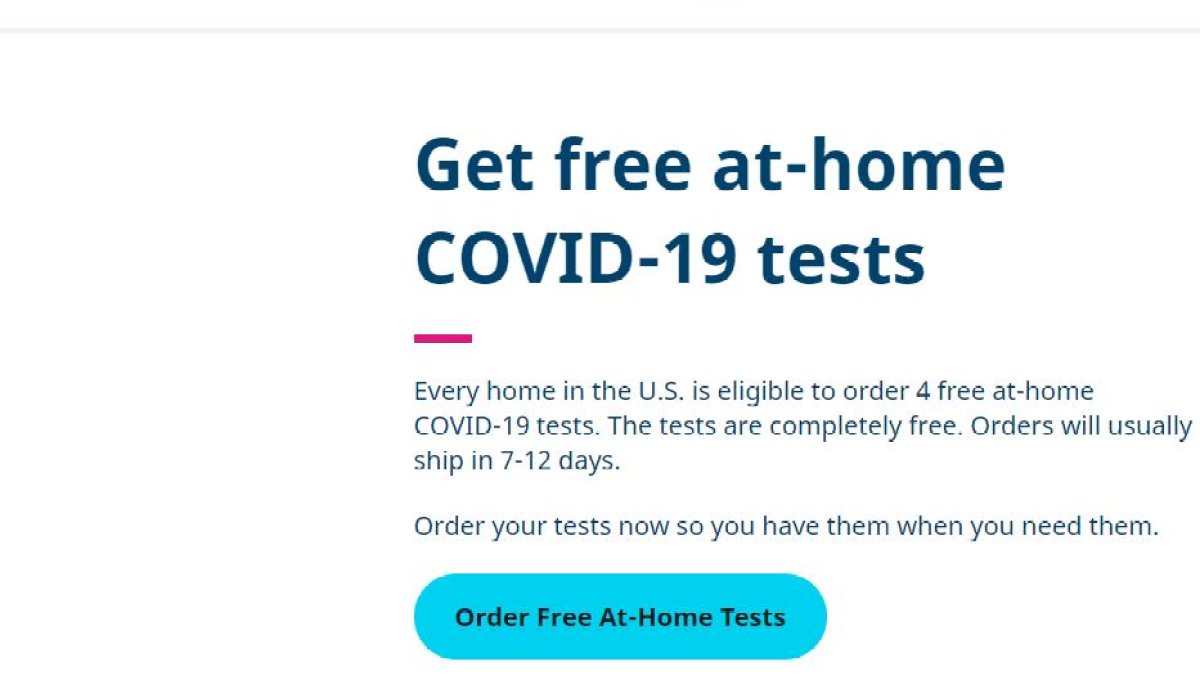 Free at-home COVID-19 tests from the federal government now