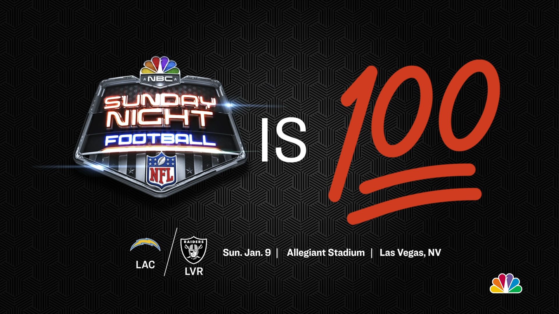 NBC Football Night in America 2022 week 18 LAC@LV 