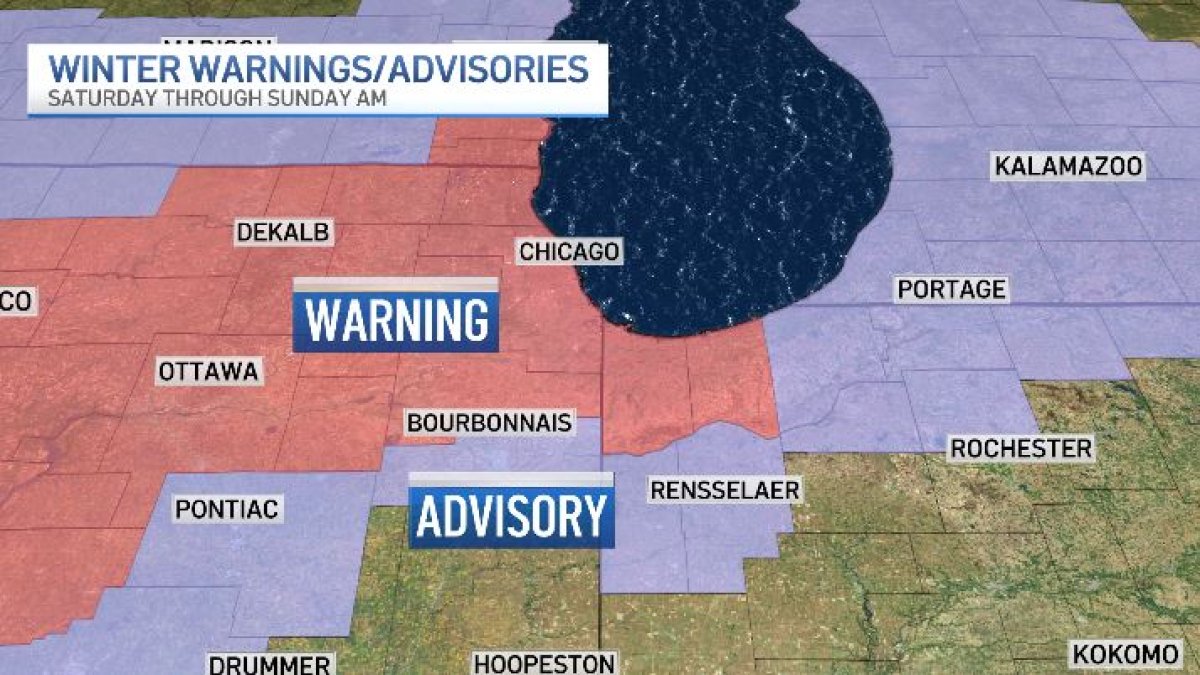 Winter Storm Warning Takes Effect Across Chicago Area Saturday – NBC ...