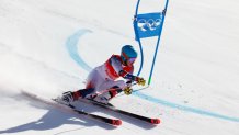 River Radamus of Team United States competes during the Winter Olympic Games 2022, Alpine Mixed Team on Feb. 19, 2022, in Yanqing China.