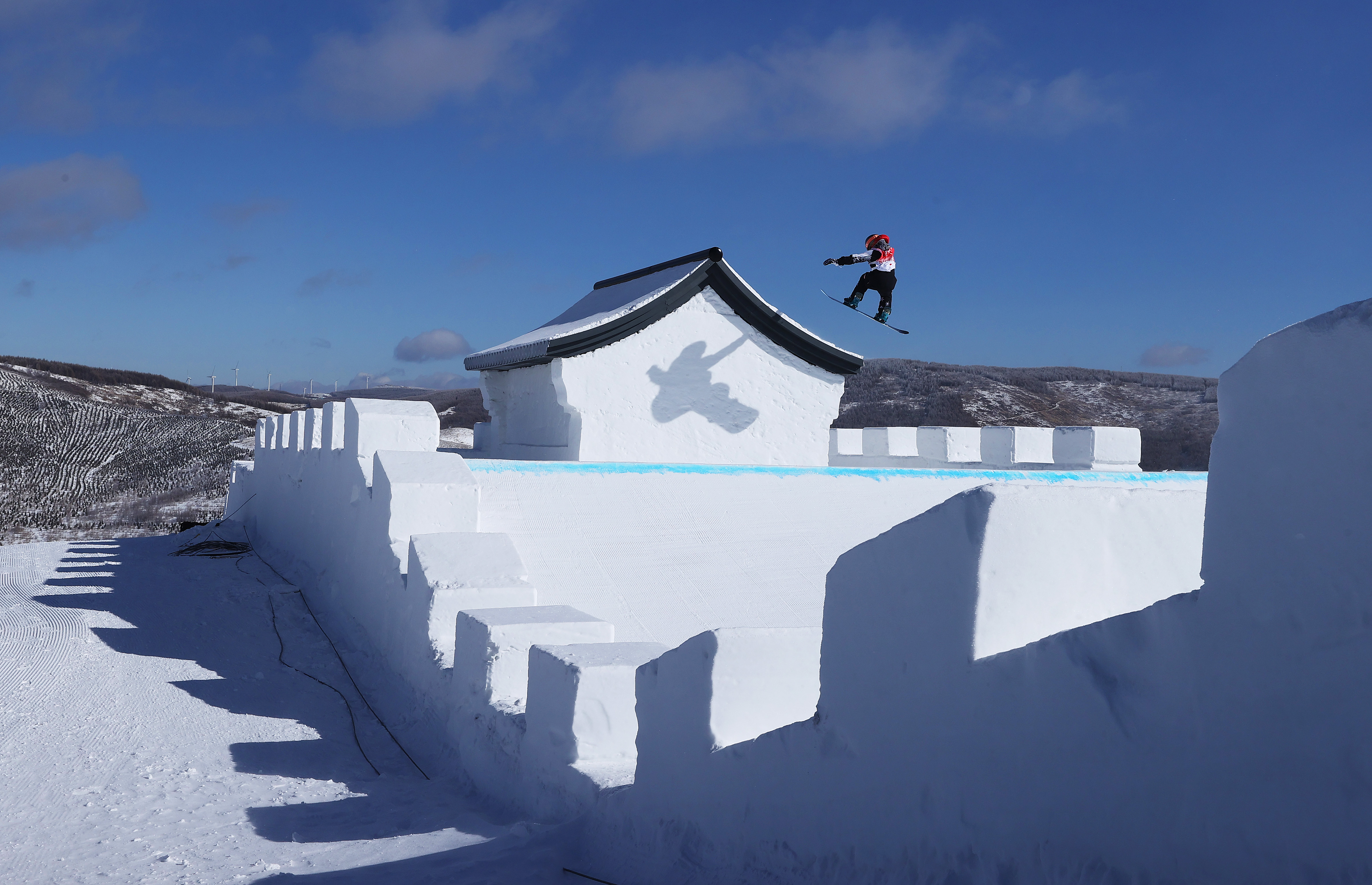 Great Wall of Snow Olympic Slopestyle Course Has Replica of Monument