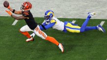 Ja'Marr Chase #1 of the Cincinnati Bengals makes a catch