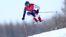 Tyler Wallasch of Team United States competes during the Men's Ski Cross Qualification
