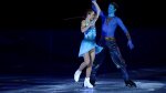 Alexandra Trusova of Team ROC and Morisi Kvitelashvili of Team Georgia skate during the Figure Skating Gala Exhibition on day 16 of the 2022 Winter Olympics at Capital Indoor Stadium on Feb. 20, 2022, in Beijing, China.