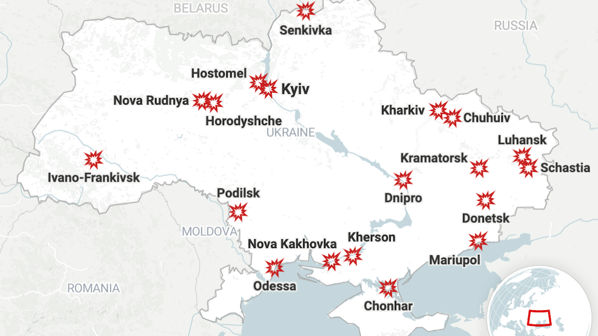 MAP: Tracking Reports of Attacks in Ukraine After Russia Invasion – NBC Chicago - Vimarsana News