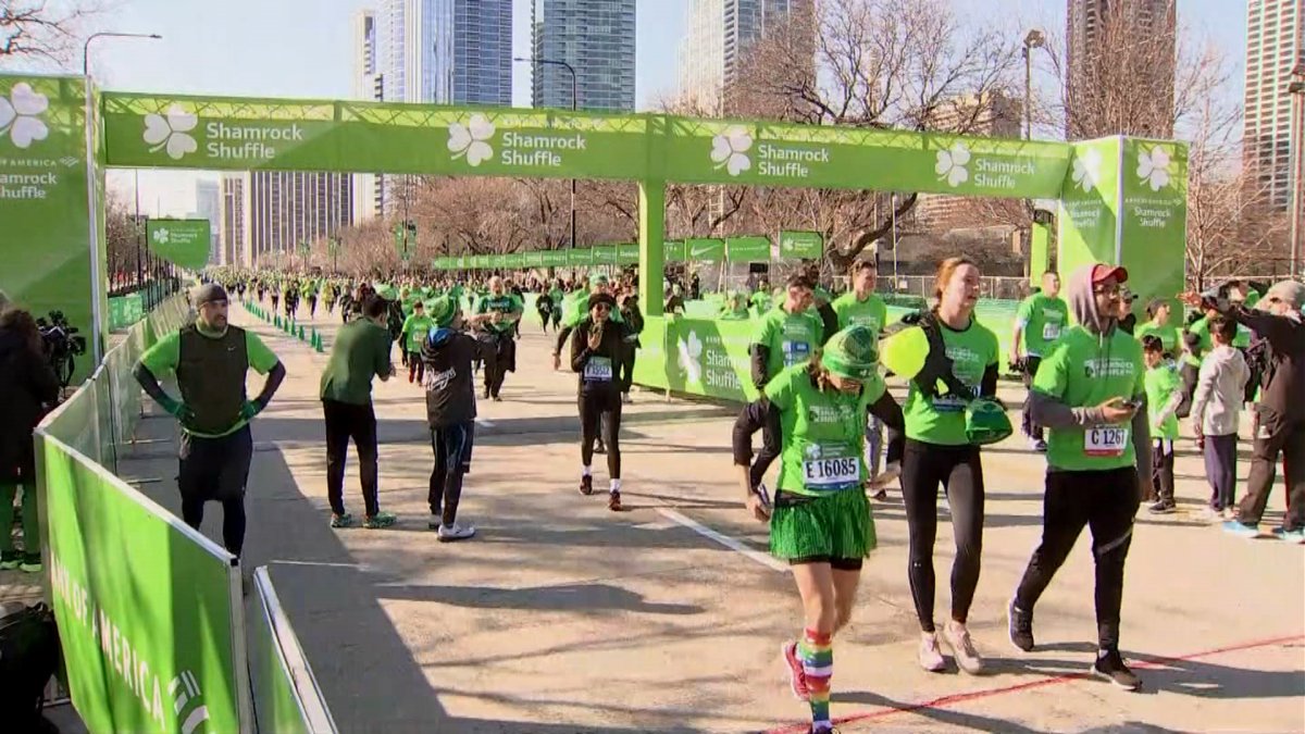 Part 3 Bank of America Shamrock Shuffle Finish Line Camera NBC Chicago