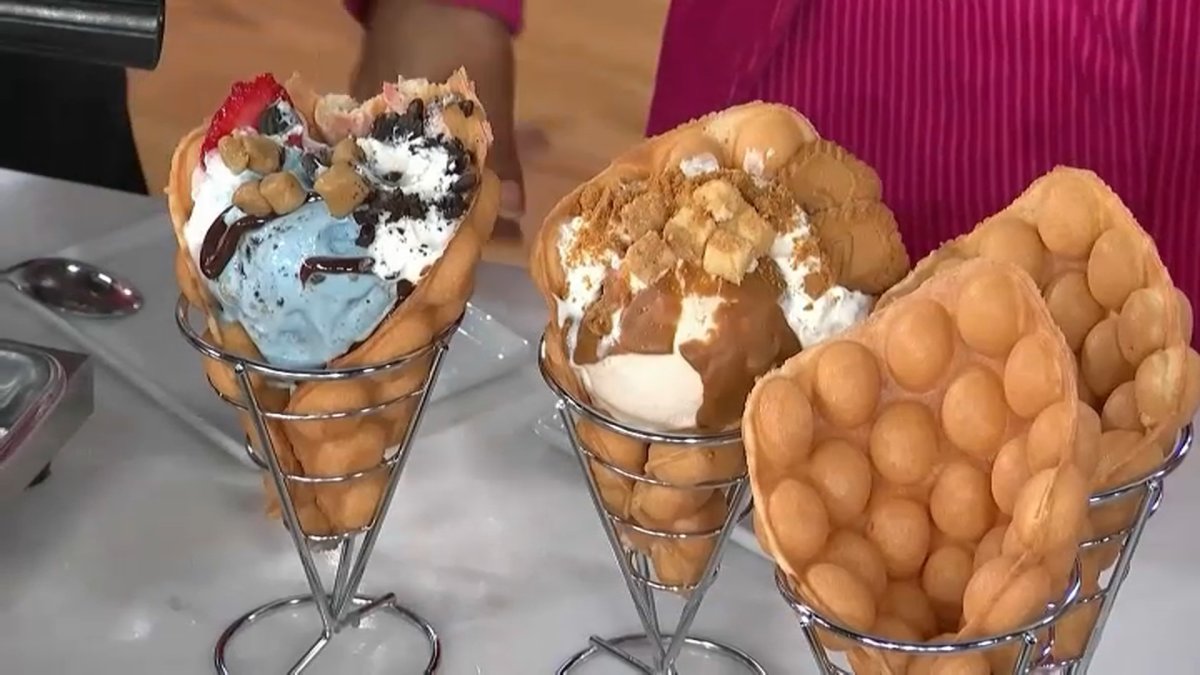 Celebrate National Waffle Day at Eiffel Waffle’s Bubble Waffles NBC