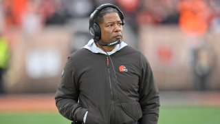 FILE - Cleveland Browns defensive coordinator Steve Wilks walks on the sideline during an NFL football game against the Cincinnati Bengals, Sunday, Dec. 8, 2019, in Cleveland. Two coaches joined Brian Flores on Thursday, April 7, 2022, in his lawsuit alleging racist hiring practices by the NFL toward coaches and general managers. The updated lawsuit in Manhattan federal court added coaches Steve Wilks and Ray Horton.