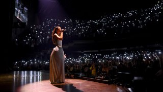 Lorde performs onstage at the Grand Ole Opry House on April 03, 2022 in Nashville, Tennessee. Lorde is one of many artists who have partnered with REVERB to create an eco-friendly tour.