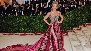 Blake Lively attends Heavenly Bodies: Fashion & The Catholic Imagination Costume Institute Gala at Metropolitan Museum of Art on May 7, 2018 in New York City.