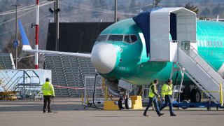 A Boeing 737 MAX 9 is pictured outside the factory in Renton, Washington.