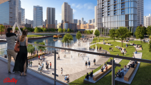 A rendering of the Bally's Corporation Casino in Chicago's River West neighborhood