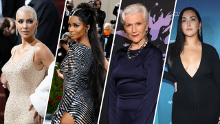 (L-R) Kim Kardashian, Ciara, Maye Musk, and Yumi Nu