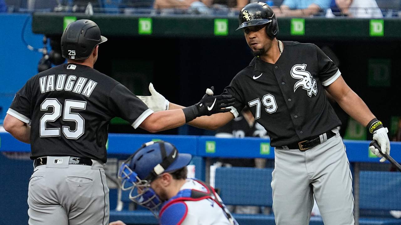 Chicago White Sox's Andrew Vaughn continues work at first base