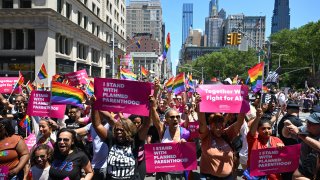 Planned Parenthood leads the New York City Pride Parade on June 26, 2022 in New York City