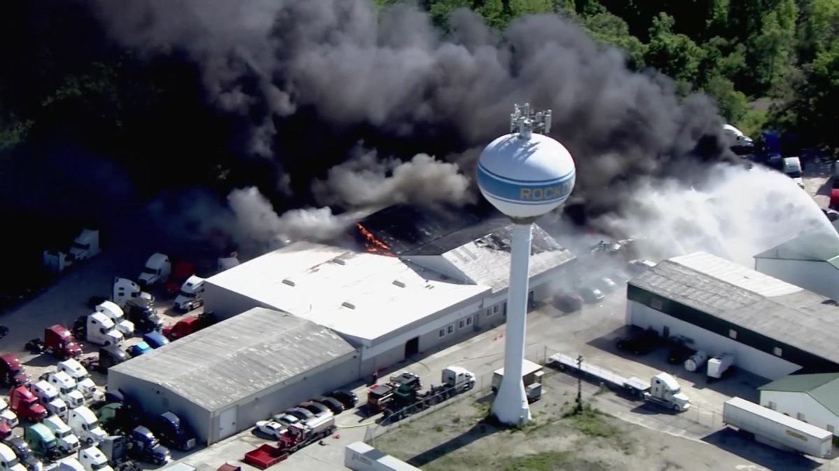 Watch: Massive Fire Erupts at Commercial Building Near Joliet – NBC Chicago