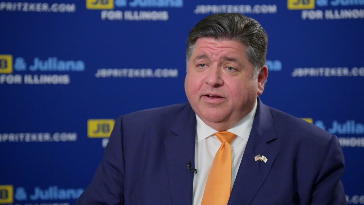 Illinois Gov. J.B. Pritzker Says He's Ready to Face ‘Extremist' Darren Bailey in November