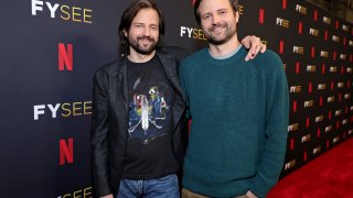 (L-R) Matt Duffer and Ross Duffer attend Netflix’s Stranger Things ATAS Official Screening at Raleigh Studios Hollywood on May 27, 2022 in Los Angeles, California.