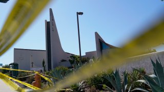 Crime scene tape surrounds Geneva Presbyterian Church