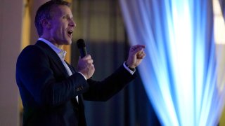 Former Missouri Gov. Eric Greitens delivers a concession speech