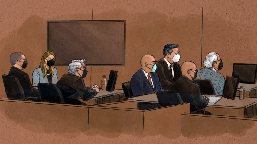 J. Alexander Kueng, Tou Thao, and Thomas Lane react to the verdict during their trial in the killing of George Floyd, Thursday, Feb. 24, 2022 in federal court in St. Paul, Minn. Tou Thao, J. Alexander Kueng and Thomas Lane were convicted of depriving Floyd of his right to medical care as the 46-year-old Black man was pinned under fellow Officer Derek Chauvin’s knee for 9 1/2 minutes while handcuffed, facedown on the street on May 25, 2020. Kueng knelt on Floyd’s back, Lane held his legs and Thao kept bystanders back.