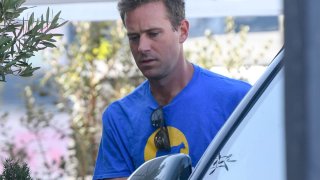 Armie Hammer is seen on July 18, 2022 in Los Angeles, California.