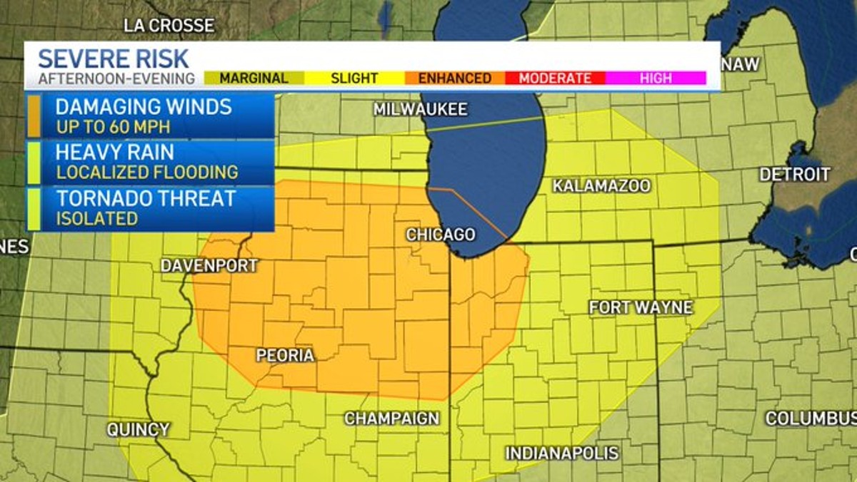Timeline: What to Expect and When as Storms Eye Chicago Area Monday