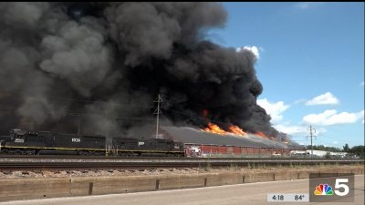 Fire in Madison, Illinois: Recycling Plant Fire Injures One, Forces Neighbors Inside
