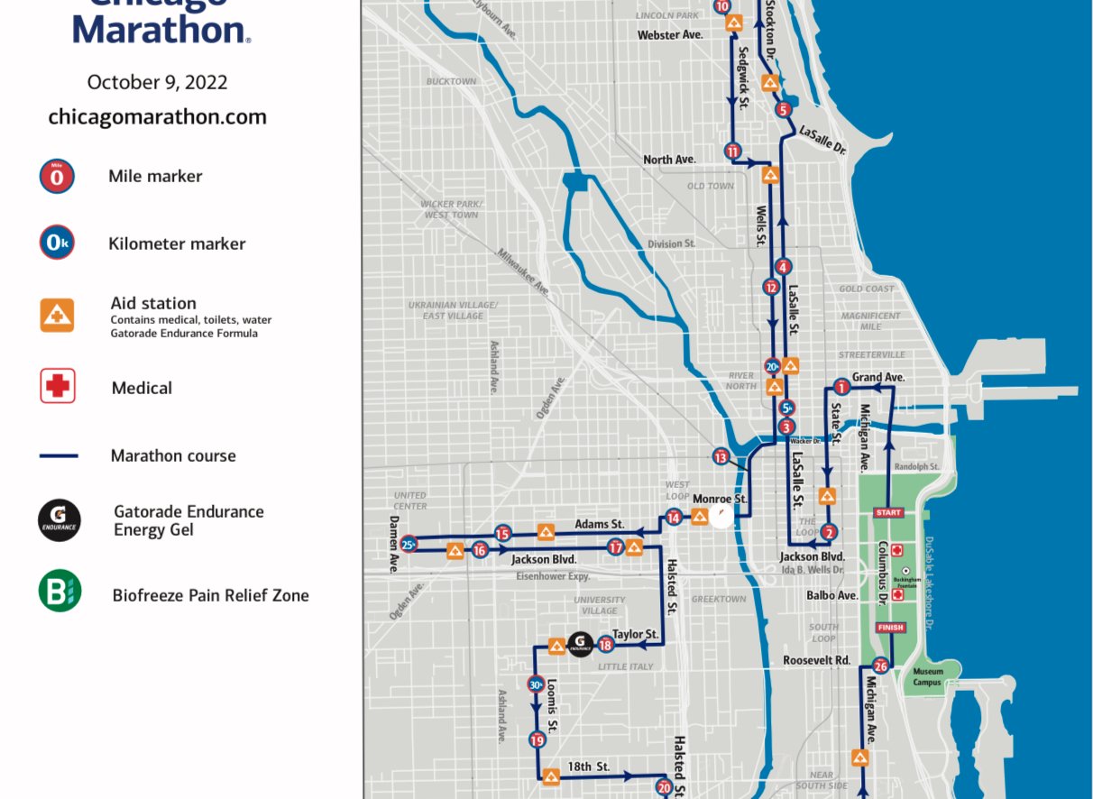 Chicago Marathon 2022 Route See a Map of the Course for This Weekend’s